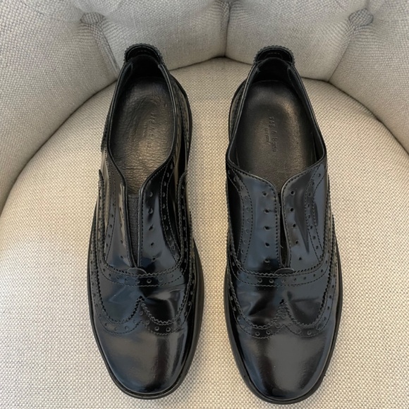Rag & Bone Meli Sneaker Slip On Oxford Wingtip Black Size EU39 New in Box - Picture 3 of 10